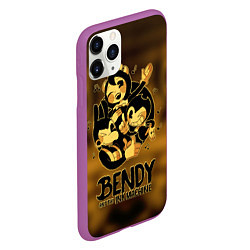 Чехол iPhone 11 Pro матовый Bendy and the ink machine, цвет: 3D-фиолетовый — фото 2