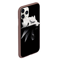 Чехол iPhone 11 Pro матовый Волк Ведьмака, цвет: 3D-коричневый — фото 2