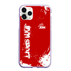 Чехол iPhone 11 Pro матовый Eat Sleep JDM: Red Style, цвет: 3D-светло-сиреневый
