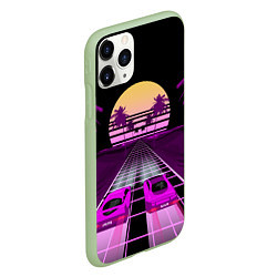 Чехол iPhone 11 Pro матовый Digital Race, цвет: 3D-салатовый — фото 2
