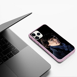 Чехол iPhone 11 Pro матовый Sherlock, цвет: 3D-розовый — фото 2