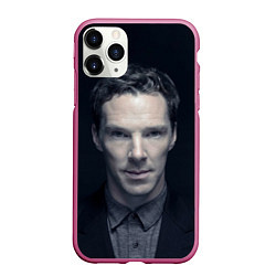 Чехол iPhone 11 Pro матовый Benedict Cumberbatch, цвет: 3D-малиновый