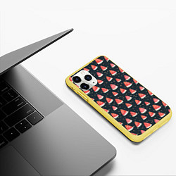 Чехол iPhone 11 Pro матовый Тропический арбуз, цвет: 3D-желтый — фото 2