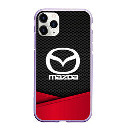 Чехол iPhone 11 Pro матовый Mazda: Grey Carbon, цвет: 3D-светло-сиреневый