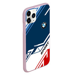 Чехол iPhone 11 Pro матовый BMW SPORT, цвет: 3D-розовый — фото 2