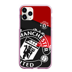 Чехол iPhone 11 Pro матовый FC Man United: Exclusive, цвет: 3D-розовый