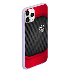 Чехол iPhone 11 Pro матовый Toyota: Metal Sport, цвет: 3D-светло-сиреневый — фото 2