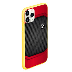 Чехол iPhone 11 Pro матовый BMW: Carbon Inside, цвет: 3D-желтый — фото 2