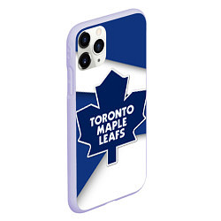 Чехол iPhone 11 Pro матовый Toronto Maple Leafs, цвет: 3D-светло-сиреневый — фото 2