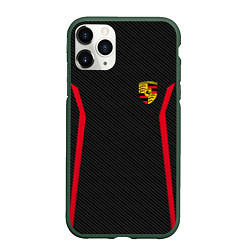 Чехол iPhone 11 Pro матовый Porsche: Sport Edition, цвет: 3D-темно-зеленый