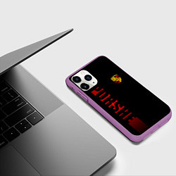 Чехол iPhone 11 Pro матовый Porsche: Red Line, цвет: 3D-фиолетовый — фото 2