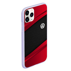 Чехол iPhone 11 Pro матовый Volkswagen: Red Sport, цвет: 3D-светло-сиреневый — фото 2