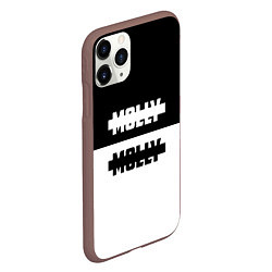 Чехол iPhone 11 Pro матовый Molly: Black & White, цвет: 3D-коричневый — фото 2