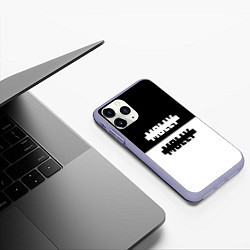 Чехол iPhone 11 Pro матовый Molly: Black & White, цвет: 3D-светло-сиреневый — фото 2