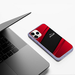 Чехол iPhone 11 Pro матовый Jaguar: Red Sport, цвет: 3D-светло-сиреневый — фото 2