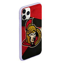 Чехол iPhone 11 Pro матовый HC Ottawa Senators: Old Style, цвет: 3D-светло-сиреневый — фото 2