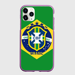 Чехол iPhone 11 Pro матовый CBF Brazil, цвет: 3D-фиолетовый