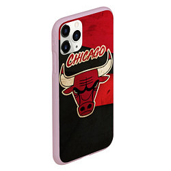 Чехол iPhone 11 Pro матовый Chicago Bulls: Old Style, цвет: 3D-розовый — фото 2