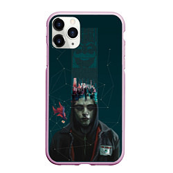 Чехол iPhone 11 Pro матовый Mr. Robot, цвет: 3D-розовый