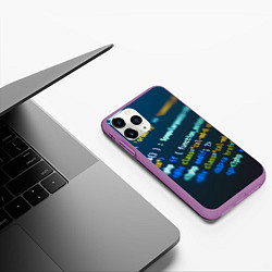 Чехол iPhone 11 Pro матовый Programming Collection, цвет: 3D-фиолетовый — фото 2