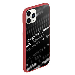 Чехол iPhone 11 Pro матовый Grey Code, цвет: 3D-красный — фото 2