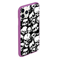 Чехол iPhone 11 Pro матовый Черепа ужаса, цвет: 3D-фиолетовый — фото 2