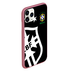 Чехол iPhone 11 Pro матовый Brazil Team: Exclusive, цвет: 3D-малиновый — фото 2