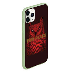 Чехол iPhone 11 Pro матовый Twin Peaks: Red Owl, цвет: 3D-салатовый — фото 2