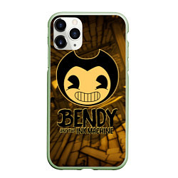 Чехол iPhone 11 Pro матовый Black Bendy, цвет: 3D-салатовый