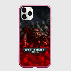 Чехол iPhone 11 Pro матовый Warhammer 40000: Dawn Of War, цвет: 3D-малиновый
