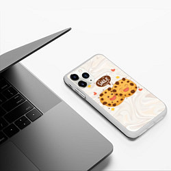 Чехол iPhone 11 Pro матовый Smile Cookies, цвет: 3D-белый — фото 2