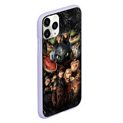 Чехол iPhone 11 Pro матовый How to Train Your Dragon, цвет: 3D-светло-сиреневый — фото 2