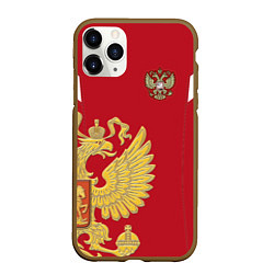 Чехол iPhone 11 Pro матовый Сборная России: эксклюзив, цвет: 3D-коричневый
