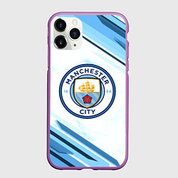 Чехол iPhone 11 Pro матовый Manchester city, цвет: 3D-фиолетовый