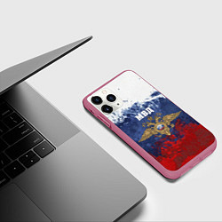 Чехол iPhone 11 Pro матовый МВД, цвет: 3D-малиновый — фото 2