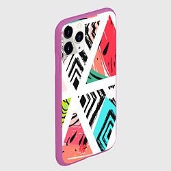 Чехол iPhone 11 Pro матовый Тропическое ассорти, цвет: 3D-фиолетовый — фото 2