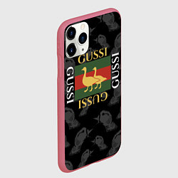 Чехол iPhone 11 Pro матовый GUSSI Style, цвет: 3D-малиновый — фото 2