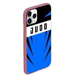 Чехол iPhone 11 Pro матовый Judo Fighter, цвет: 3D-малиновый — фото 2