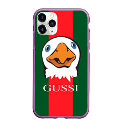 Чехол iPhone 11 Pro матовый GUSSI Beak, цвет: 3D-фиолетовый