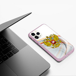 Чехол iPhone 11 Pro матовый Россия необъятная, цвет: 3D-розовый — фото 2