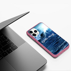 Чехол iPhone 11 Pro матовый God of War: Sea ​​rage, цвет: 3D-малиновый — фото 2