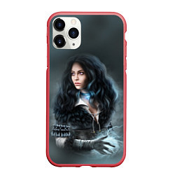 Чехол iPhone 11 Pro матовый The Witcher 3: Magical Woman, цвет: 3D-красный