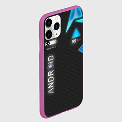 Чехол iPhone 11 Pro матовый Detroit: Android RK800, цвет: 3D-фиолетовый — фото 2
