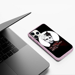 Чехол iPhone 11 Pro матовый Face they hate so mush, цвет: 3D-розовый — фото 2