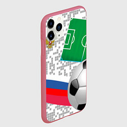 Чехол iPhone 11 Pro матовый Русский футбол, цвет: 3D-малиновый — фото 2