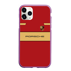 Чехол iPhone 11 Pro матовый Porsche Design, цвет: 3D-фиолетовый