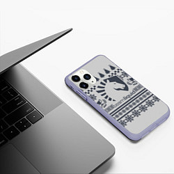 Чехол iPhone 11 Pro матовый Team Liquid: Grey Winter, цвет: 3D-светло-сиреневый — фото 2