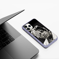 Чехол iPhone 11 Pro матовый XXXTentacion, цвет: 3D-светло-сиреневый — фото 2