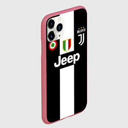 Чехол iPhone 11 Pro матовый Роналду Ювентус, цвет: 3D-малиновый — фото 2