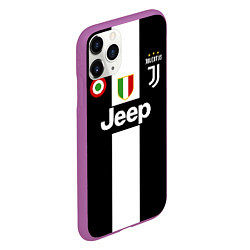Чехол iPhone 11 Pro матовый Роналду Ювентус, цвет: 3D-фиолетовый — фото 2
